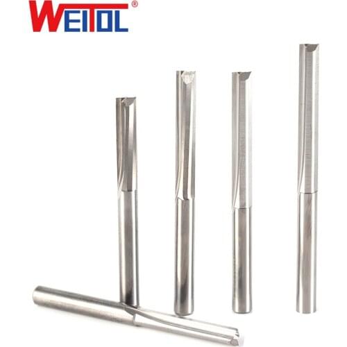 WeiTol N 4mm Double Flutes Straight Router Bit woodworking milling cutter end mill