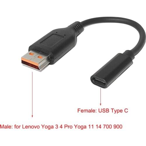 Dc Converter Type C PD Charging Cable for Lenovo Yoga 3 4 Pro Yoga 700S 900S Miix 700 710 Miix2-11 Laptop Power Adapter