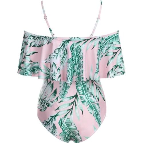 Maternity Tankinis Women Ruffles Leaf Bikinis Swimsuit Beachwear Pregnant Suit Ladies Sexy Sling One Piece Swimsuit L1224