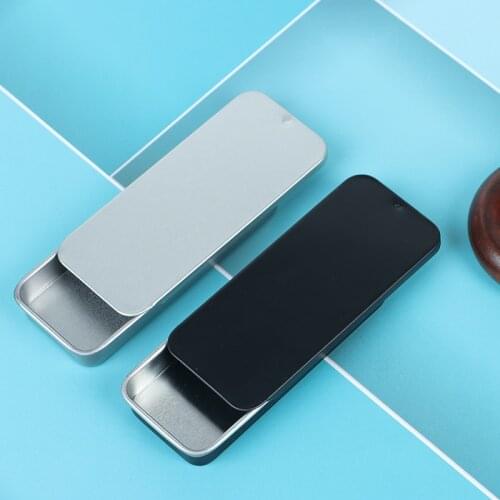 1PC Portable Tin Box Mini Iron Slide Cover Storage Jewelry Pill Cases Container Can 80x34x12MM
