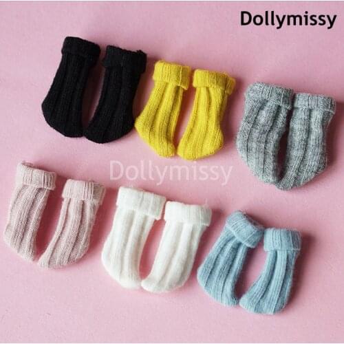 1Pairs 1/6 Doll Socks ob11,blyth doll Short Socks for Doll Shoes Accessories(fit ob11,obitsu 11,holala,1/12bjd,blyth,dolls)