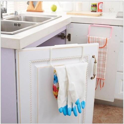 1PC Kitchen Organizer Door Back Hanging Holder Towel Rack Bathroom Cabinet Cupboard Hanger Shelf For Kitchen Supplies Accessorie