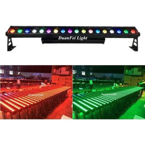 12pcs top selling products Ip 65 waterproof 18*18W RGBWA UV Linear Outdoor LED Wall Washer For Building Facade Pixel DJ Bar