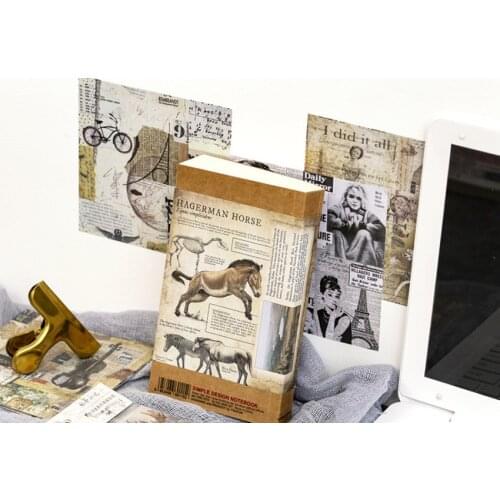 15pcs/pack Retro Bronzing Series Diy Diary Album Supplies Background Sticker Four Selections