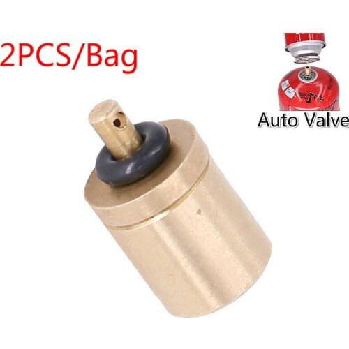 2PCS Outdoor Burner Gas Filling Valve Long Gas Tank Filling Flat Gas Tank Valve Furnace Head Inflation Valve Converter Copper