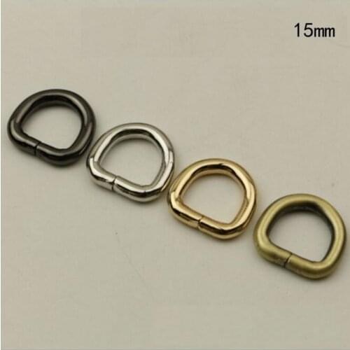 20 PCS/lot) DIY hand leather luggage bag inner diameter 15mm shoulder strap link adjust D button metal accessories