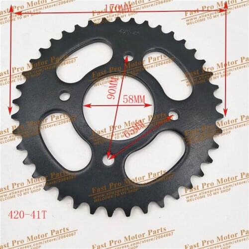 Chain Rear Sprocket 420-41T 58mm For 110cc 125cc 140cc Motorcycle ATV Go Kart Buggie Dirt Bike