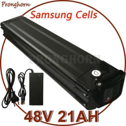 48V Electric Bicycle Battery 48V 20AH 18AH 15AH 13AH Silver Fish E-Bike Samsung Battery For 500W 750W 1000W Front/Mid/Hub Motor