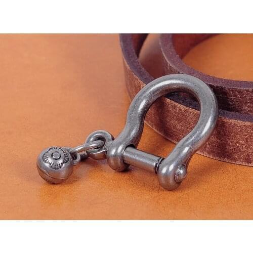 5 pcs Vintage Silver Shackle Joint Connect Key Chain Hook Leathercraft Hardware