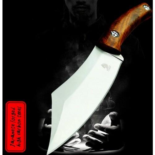 60 HRC (vacuum heat treatment)D2 steel outdoor hunting Blade sharp tactical straight knife Russian Hunter specific knife