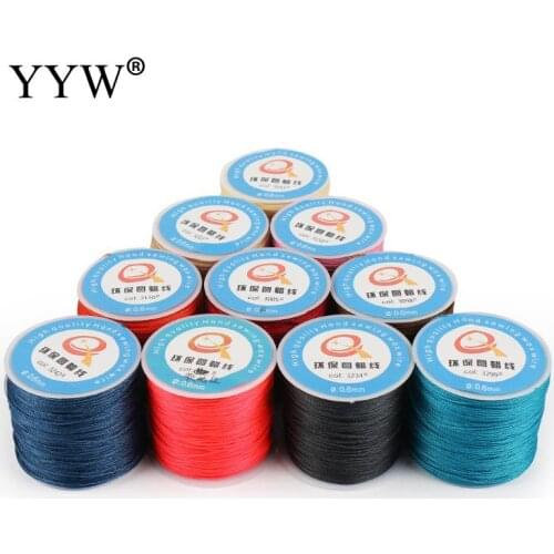 70m/Spool 38 Colors 0.6mm Korean Waxed Polyester Cord Red White Black Jewelry Findings For Diy Bracelets Necklaces Jewelry Make