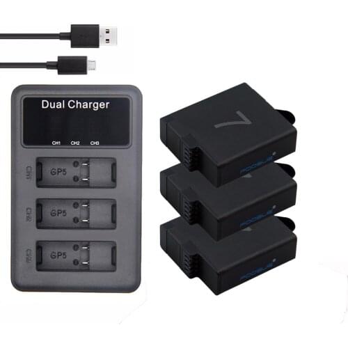 AHDBT 501 battery for gopro hero 5 hero6 hero5 battery + batterie for gopor 7 battery Charger 8 black for gopro hero 6 battery