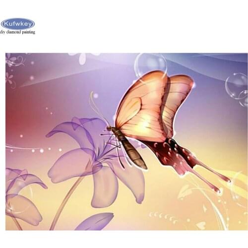 Diamond Painting butterfly flower diamond picture Cross Stitch Mosaic Diamond Embroidery Full Square Rhinestone Home Decor gift