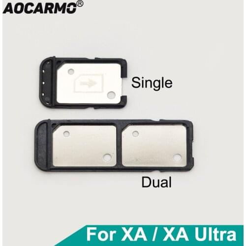 Aocarmo For Sony Xperia XA C5 XA Ultra XAU C6 F3215/16 E5563/33/06 Single Dual SIM Card Holder Reader Sim Tray Slot