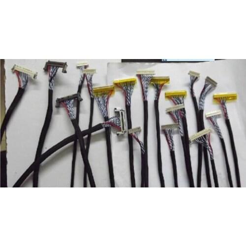 Free Shipping! 1pack 19 kinds LVDS LCD Cable kit package, suitable for various LVDS screen line sensor
