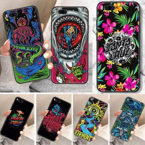 Santa Cruz Skateboards Phone Case For Xiaomi Mi Note 8 9 10 11 9T 10T A3 Lite Pro Ultra black tpu waterproof silicone cover