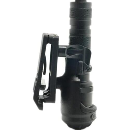 The Night-Ops Flashlight holder BW 1.2 inch 3cm torch set plastic of belt for tactical flashlight Black DE