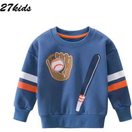 Baby Boys Girls baseball Pattern Cotton Street style Sweatershirt For Children Kids Sport Causal Hoodies Outerwear Clothing