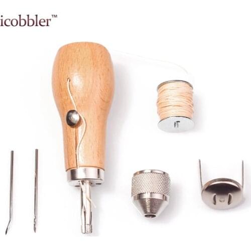 DIY Leather Craft Edge Stitching Belt Strips Shoemaker Tools for Leather Sewing Tool Leather Hand Sewing Machine Waxed Thread