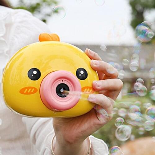 Electric Bubble Machine Automatic Bubble Camera Children Soap Bubbles Blower Electric Music Light Toy For Kids