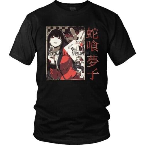 Kakegurui Yumeko Jabami T Shirt Men Cotton Printing T-shirt Novelty Tshirt Short Sleeve Anime Manga Compulsive Gambler Tees Top