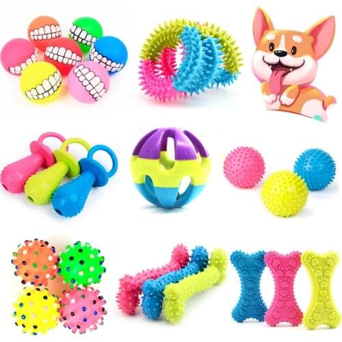 Pet Dog Toys Puppy Funny Interactive Chew Toys for Small Dog Resistant To Bite Teeth Training Rubber Ball Dog Toys Pet Supplies