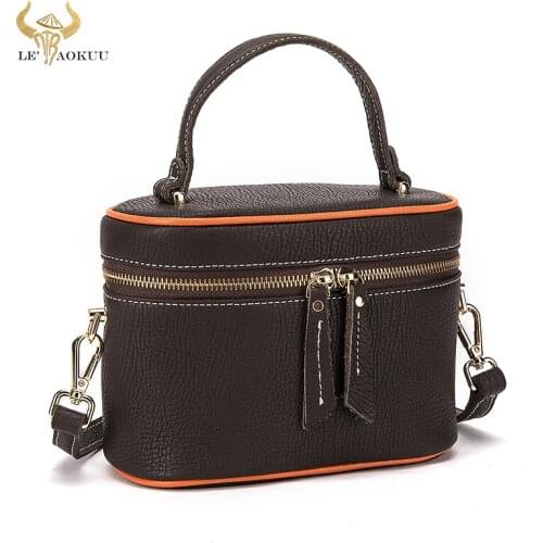 Coffee Quality Real Leather Luxury Ladies Female Shopping Purse And Handbag Over The Shoulder bag Women Designer Tote bag A6005