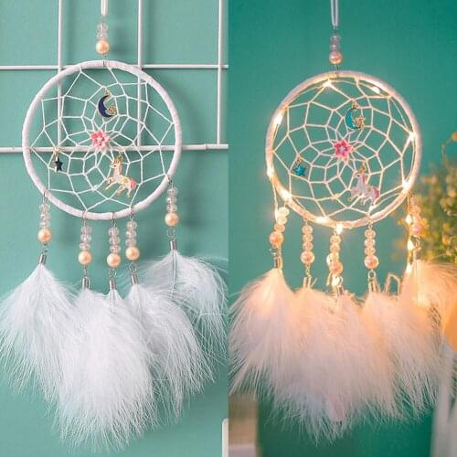 Dream Catcher Dreamcatcher Room Decoration Aerial Lighting Ornaments Birthday Gift #EO