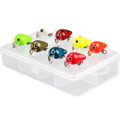 Mini Crankbaits 2g 3cm 8pcs Cranks Wobblers Sets of fishing Lures Hard Floating Kit Artificial Fishing Bait Pike