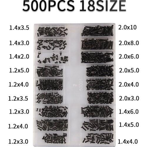Diy Kit Laptop Assembly Repair Screw Fastener Set 500 Pieces 18 Kinds Of Mini Screws