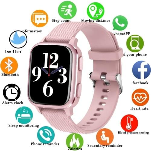 GEJIAN 2021 New Smart Watch Women Full Touch Screen smartwatch for Woman Girls Compatible With Android IOS Fitness Tracker Men