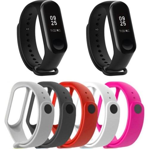 2020 New Watch Strap For Xiaomi mi band 3/4 Watch Belt Sport Bracelet For MI band 3 4 Smart Watch Silicone Strap For mi band 3 4