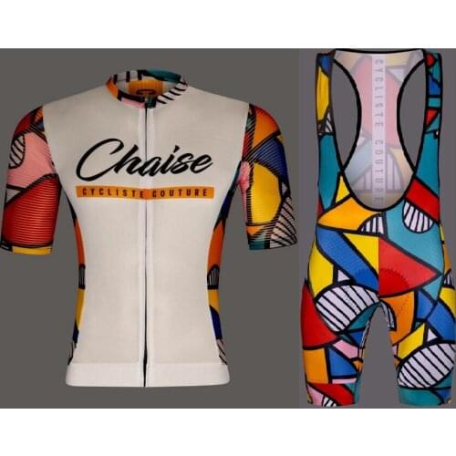Chaise cycliste couture Summer Breathable bicycle clothing Custom Short sleeve jersey and bib shorts Cycle Set Maillot ciclismo