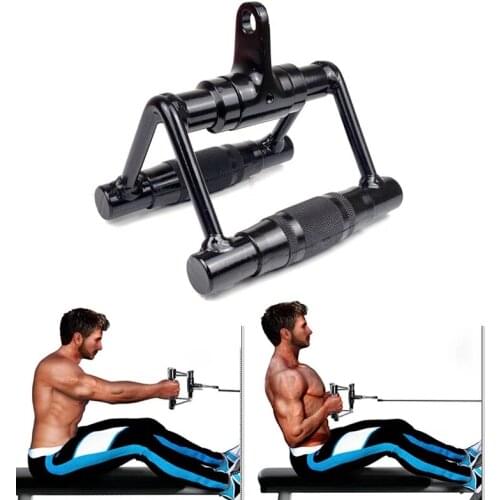 Fitness Barbell T-Bar 360° Swivel Handle Attachments Rowing Machine Handle Pull Down Exercise Handles for Home Gym