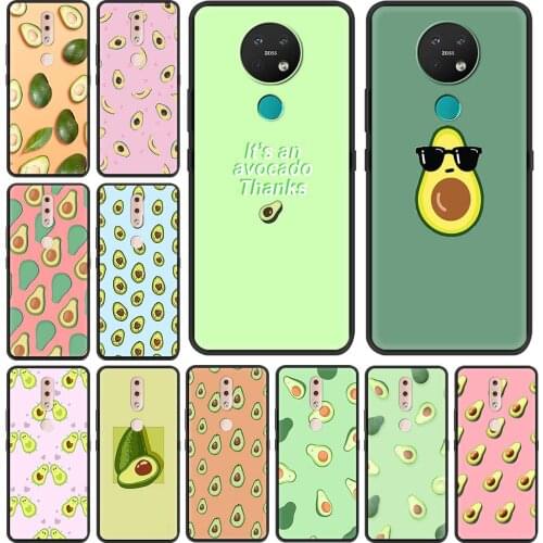 Avocado Aesthetic Gteen Silicone Phone Case For Nokia 1.4 5.4 7.2 5.3 3.4 2.4 2.2 8.3 2.3 3.2 4.2 C3 1.3 C2 tenen Sleeve Cover