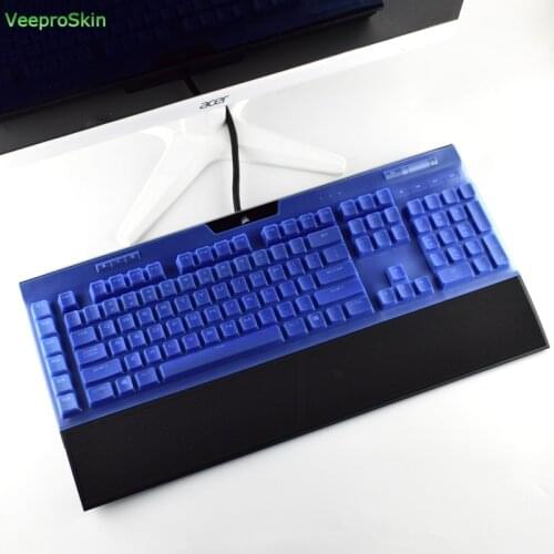 Silicone protector For CORSAIR K95 RGB PLATINUM Wired Gaming Mechanical keyboard cover skin film office desktop anti dust cover