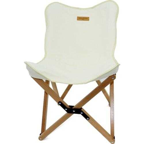Folding Natural Beech Wood Recliner Portable Wooden Camping Outdoor Adjustable Fishing Chair