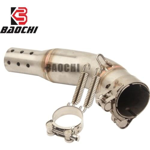 Refit Motorcycle Exhaust Connect Link Pipe Mid Tube Noise Reduction Escape Muffler DB Killer for Cfmoto 400NK 650nk Exhaust Pipe