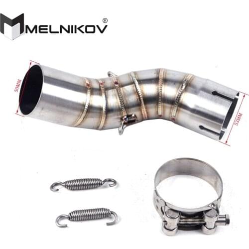 Free Shipping Motorcycle Exhaust Middle Pipe Muffler Pipe Tube Slip On For Kawasaki Z900 Ninja900 Z 900 2017 - 2020 Exhaust