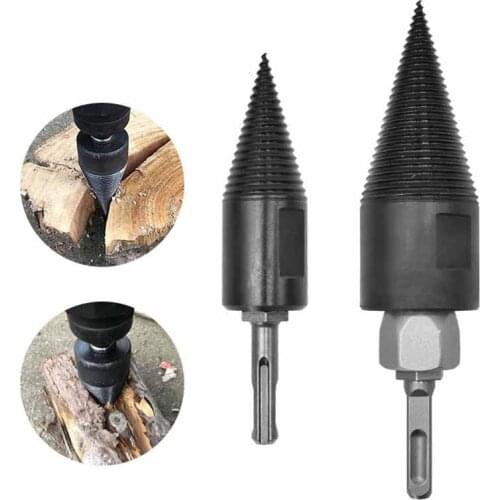 1Pcs 32/42/45mm Firewood Splitter Machine Drill Bit Round/Hex/Square Shank Wood Cone Reamer Punch Driver Woodworking Tools