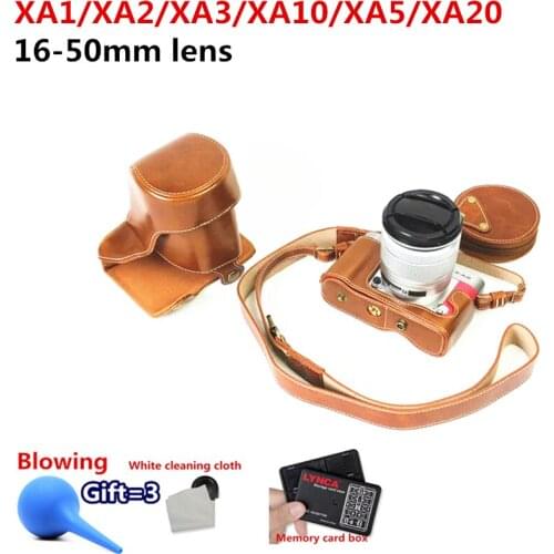 High-grade Retro Vintage PU Leather Camera Case Bag For Fuji Fujifilm XA3/XA10 X-A3 X-A10 16-50MM With Bottom Battery Opening