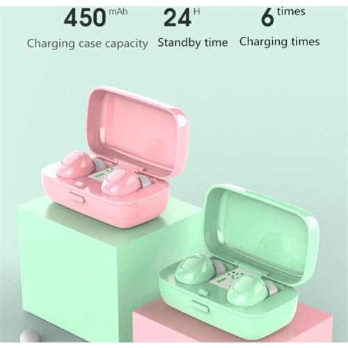 XG21 Mini TWS Bluetooth 5.0 Noise Reduction Music HiFi In-Ear Wireless Sport Earbuds Earphones With Display charging Box