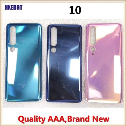 Back Housing Battery Rear Cover For Xiaomi Mi 10 / Mi 10 Pro 5G Back Cover Chassis Door With Camera Glass Lens Replacement Parts