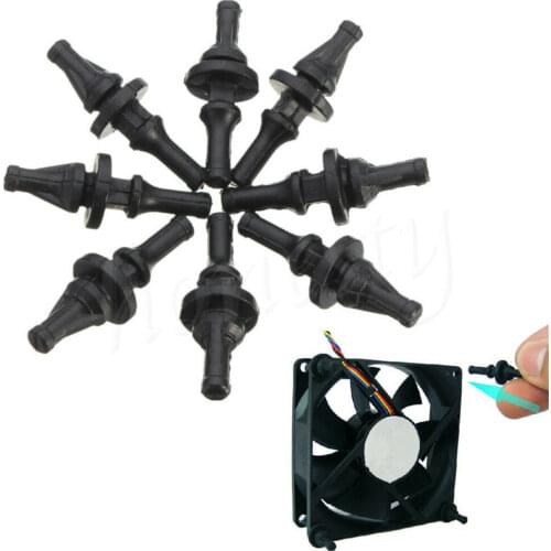 10x Rubber Screws Mount Anti Shock Tools For PC Computer Case Crate Cooling Fan