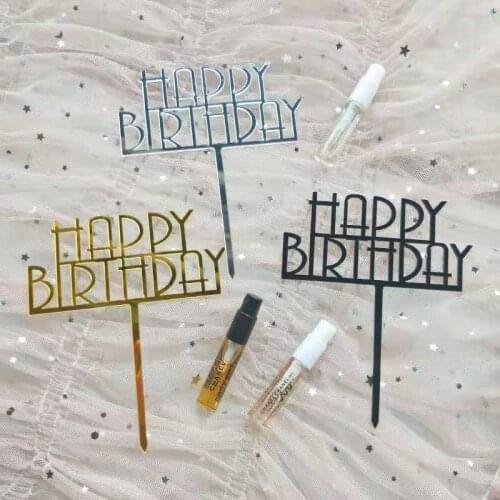 1pcAcrylic birthday cake insert card cake baking decoration supplies ornaments holiday birthday cake card