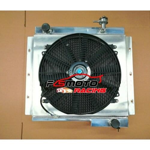 3 ROW Aluminum Radiator + Shroud Fan For Toyota LandCruiser Land Cruiser FJ40 FJ43 FJ45 3.9/4.2 F/2F Petrol MT 238C.I. 1969-1980
