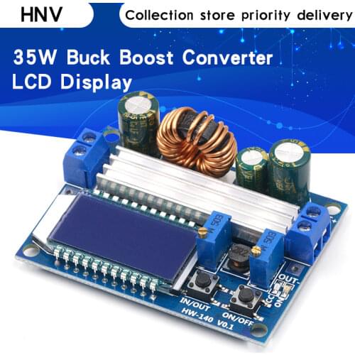 35W DC 5.5-30V to 0.5-30V Digital LCD Display Automatic Step up down Buck Boost Converter Power Supply Module Adjustable Board