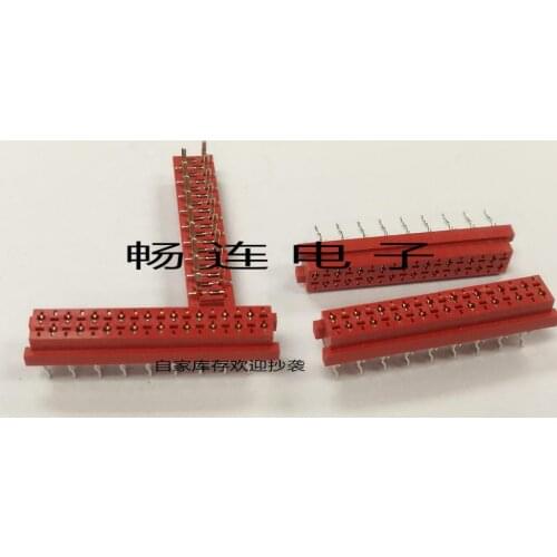 50PCS 2.54MM Red IDC Straight Plug Female Micro-Match Connector Connector 1.27 Female DIP Type