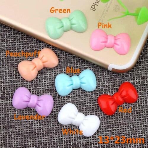 50pcs/Lot Bow Tie Resin Flatback Cabochons Cute Bowknot Flat Back DIY Hairclip Center Cell Phone Home Decoration Embellishment