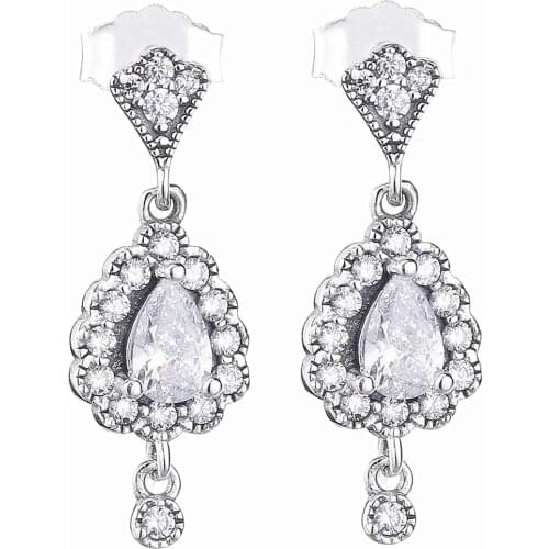 Ajax Real 925 Sterling Silver Dangle Long Hanging Water Droplets Stud Earrings 2021 Trend Women Jewelry Gift Piercing